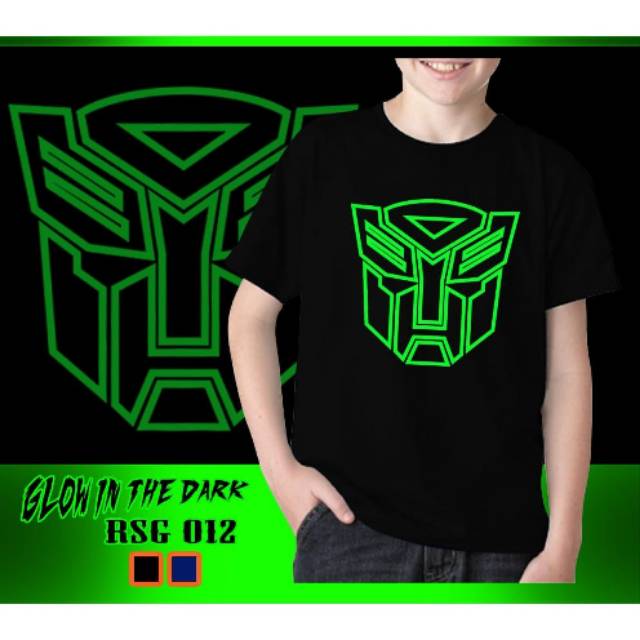 Baju Kaos Anak Transformers Glow In The Dark Karakter Superhero