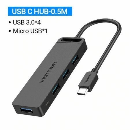 VENTION TGKBF USB 3.0 Type-C HUB With PowerSupply 1M TGKBF