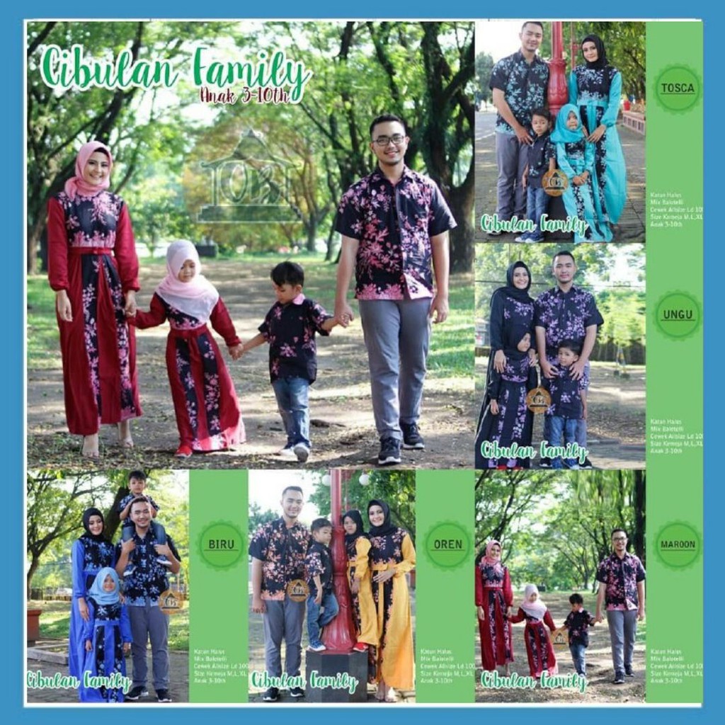 BATIK KELUARGA - BATIK COUPLE KELUARGA MUSLIM DILAN FAMILY AYAH IBU ANAK BATIK SET FAMILY