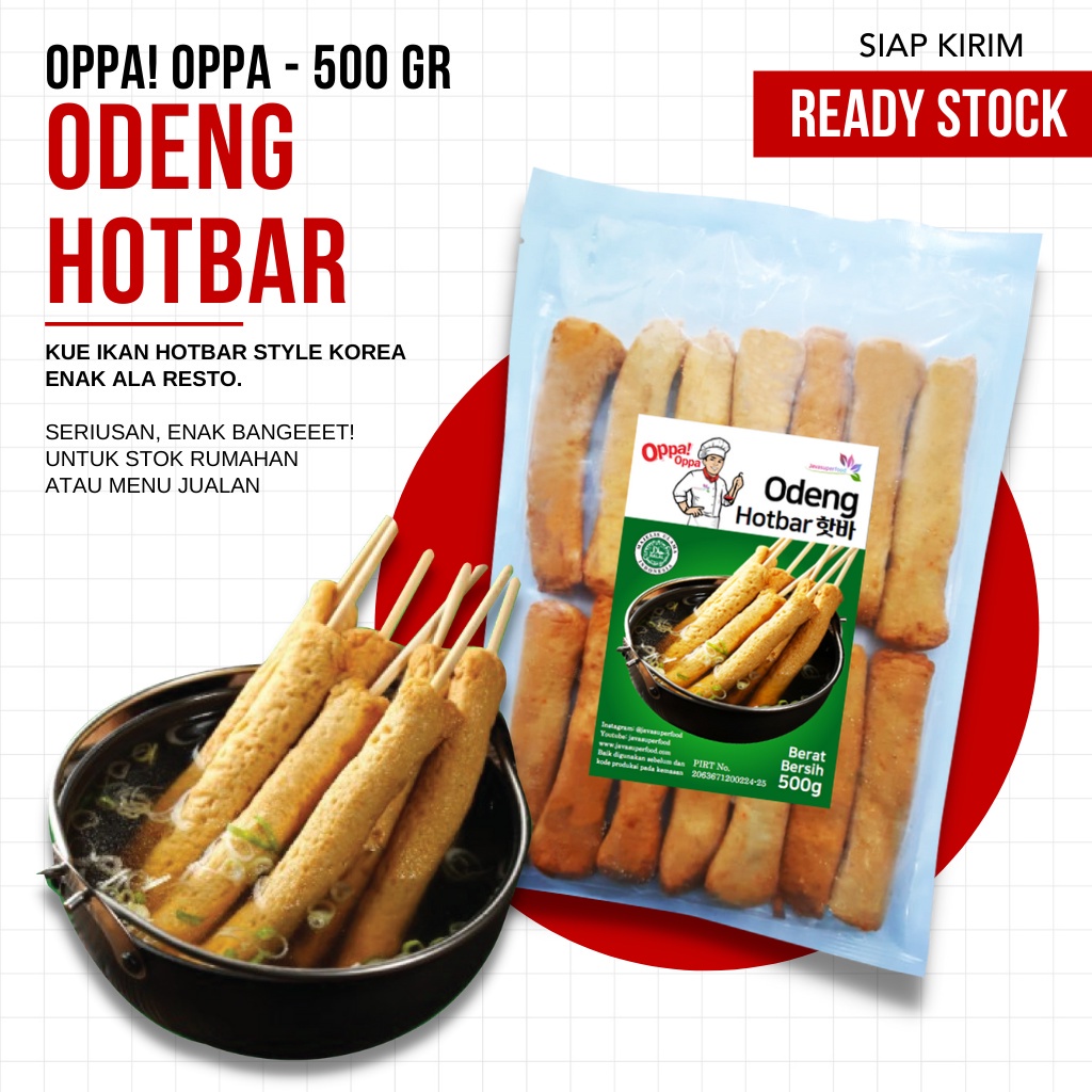 Odeng Hotbar Kue Ikan Hotbar Khas Korea - 500gr (TERMURAH)