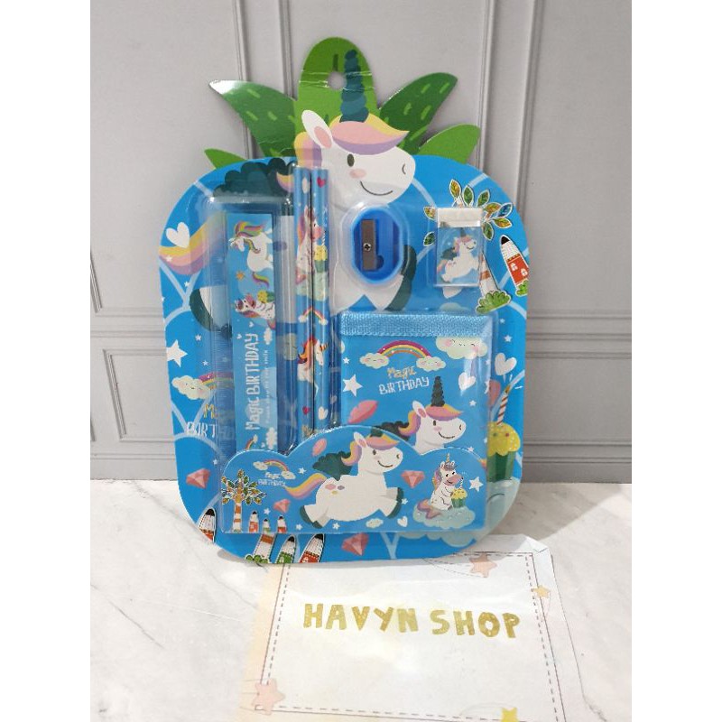 paket alat tulis/stationery set/study set ada dompet/NANAS-4