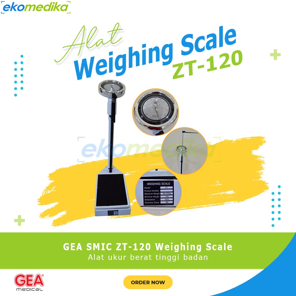 Timbangan SMIC ZT-120 GEA SELLA ONEMED Timbangan Berat + Tinggi Badan SMIC ZT120 ZT 120