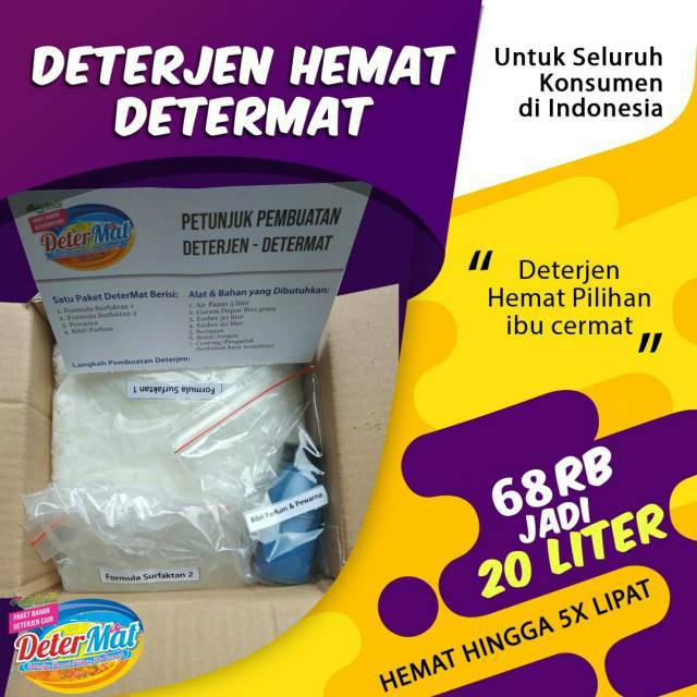 BEST SELLER DETERMAT PAKET BAHAN DETERJEN  CAIR LAUNDRY 