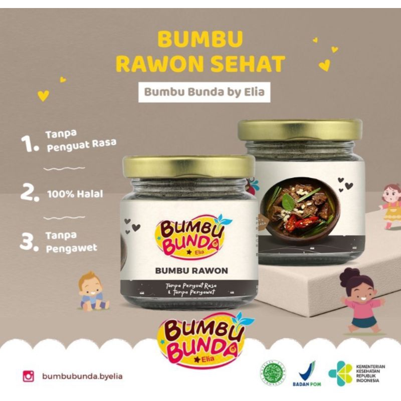 Kaldu Bumbu Bumbu Bunda  Elia Bumbu Kuning Putih Soto Semur Rawon Kari Bawang Putih Lada Putih