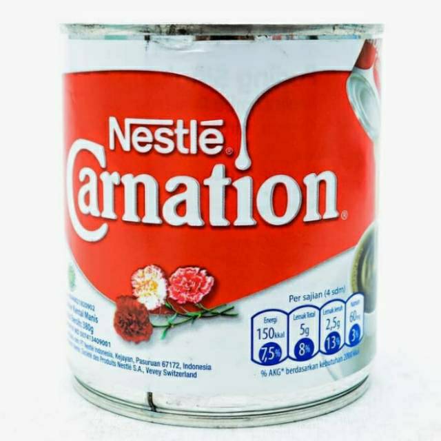 SKM Frisian flag Bendera cokelat/putih dan Nestle Carnation susu kental manis krimer 370 gram