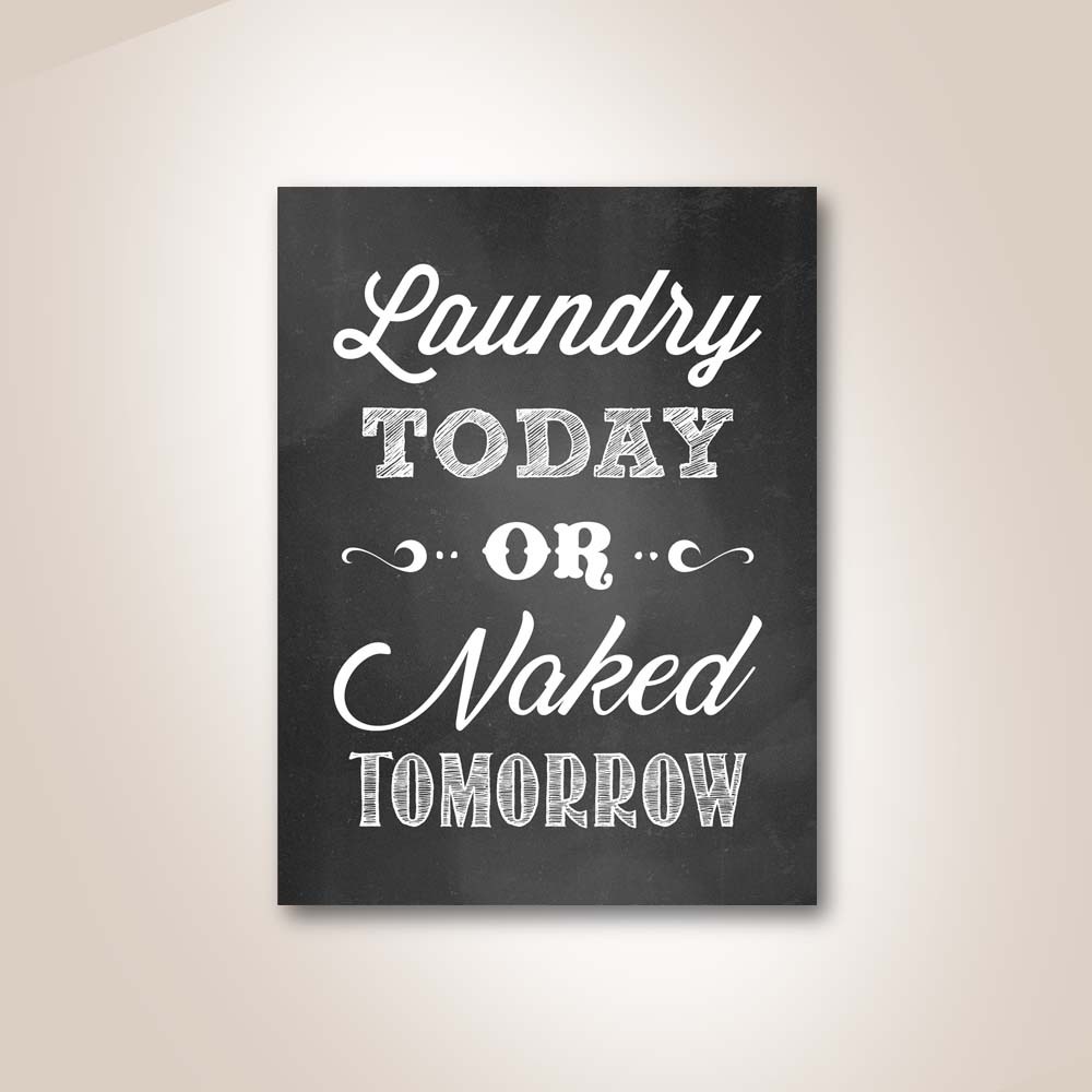 Laundry Today Poster Kayu Lucu Quotes Kata Kata Bijak Dekorasi