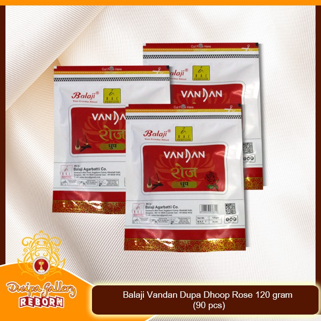 Dupa/ Hio wangi Balaji Vandan Dupa Dhoop Rose 120 gram (90 pcs)