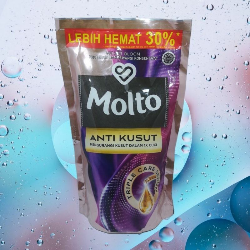 molto anti kusut triple care serum 680ml pewangi pakaian