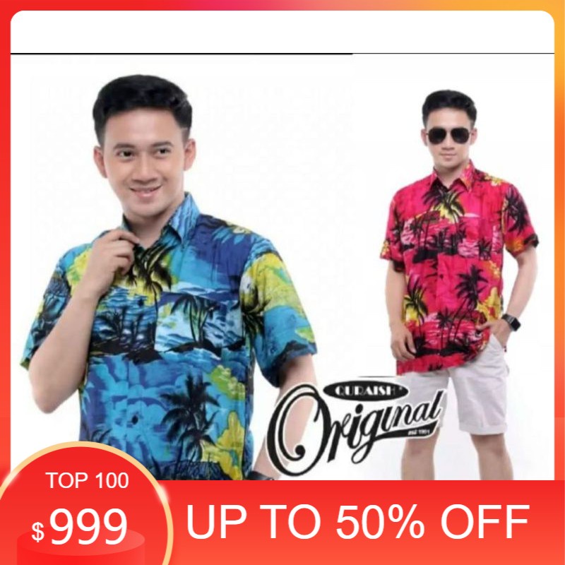 GIBRANS GROSIR JEANS JAKARTA - KEMEJA HAWAII BALI - KEMEJA PANTAI PRIA WANITA - ATASAN PRIA WANITA F