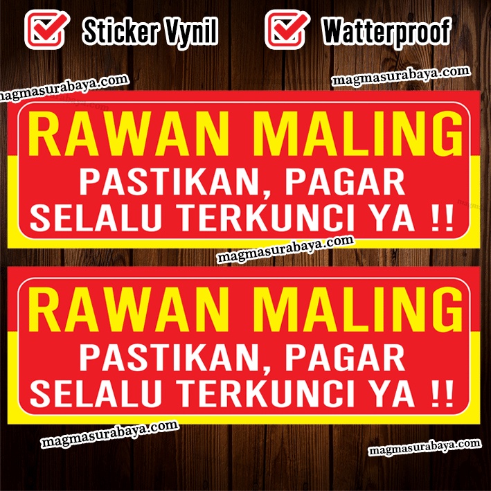 

Sticker Rawan Maling - label murah - sticker warning - sing sticker - stiker murah - magma surabaya