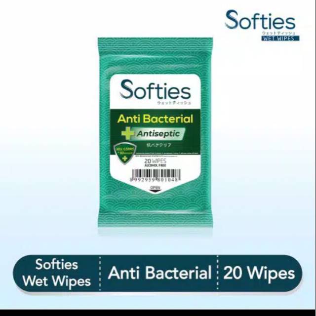 Softies wipes antibakteri antiseptic 20's