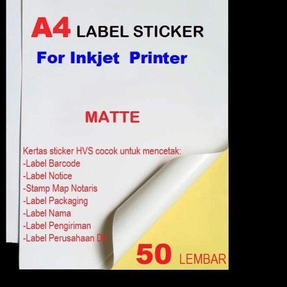 

➬ Kertas Sticker HVS A4 - 50 Lembar ⅎ