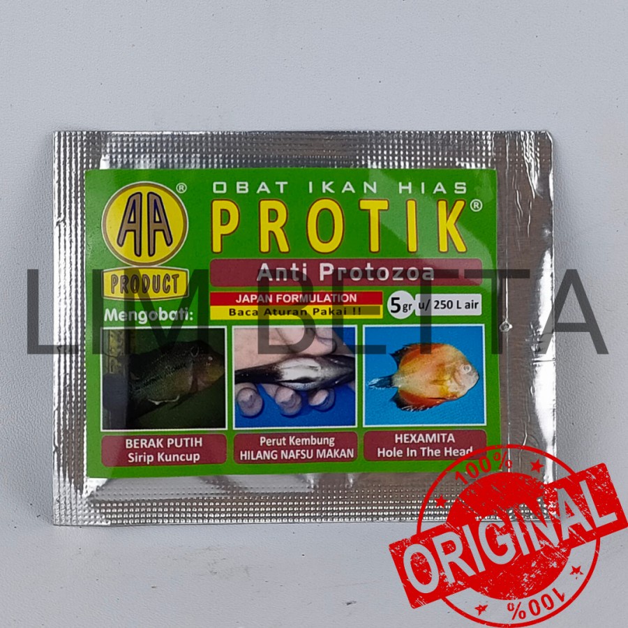 PROTIK 5 GRAM / OBAT IKAN PROTIK ANTI PROTOZOA