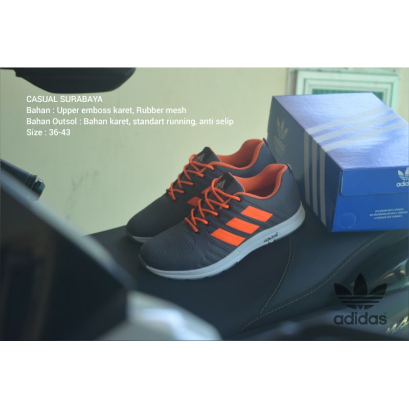 Sepatu Sneakers Adidas NBA Orange Abu Pria Wanita / Sepatu Sneakers Adidas Pria