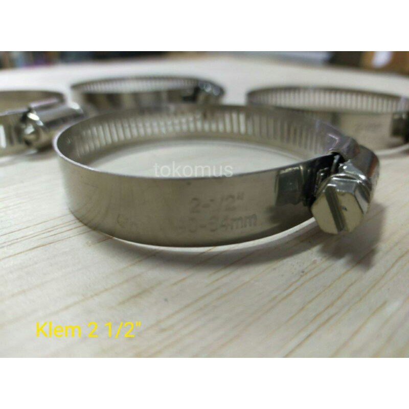 Klem Selang Stainless Steel/ Hose Clamp 2 1/2 Inch