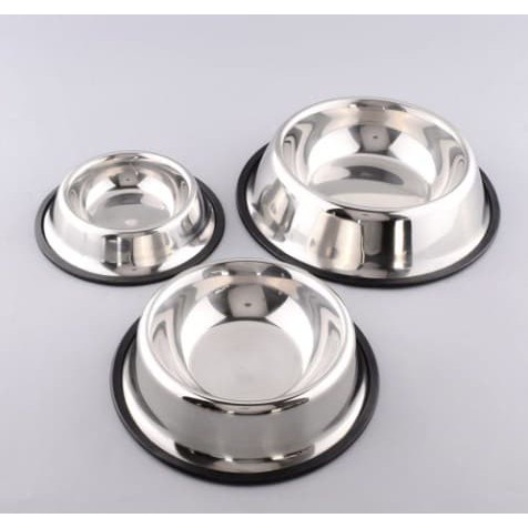 Mangkuk Tempat Makan Stainless Anjing Kucing Feeder Bowl Dish