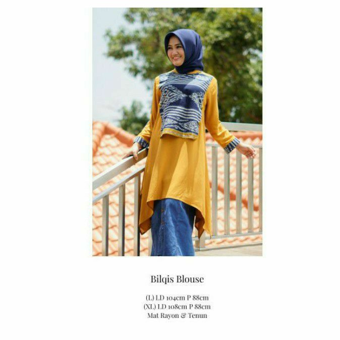 (READY STOK) Ate blus tunik etnik kombinasi wastra nusantara