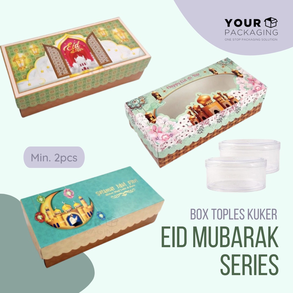 

Kemasan Lebaran // Box Toples Kuker Ramadhan // Box 25x12x7 Lebaran // Kemasan 2 Toples Bulat 250gr