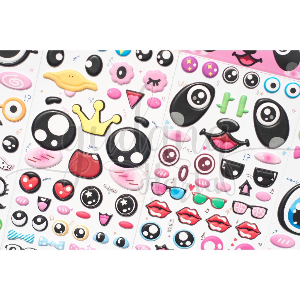 Stiker Cute Eyes Stiker Lucu Stiker Unik DIY Scrapbook GH 303008