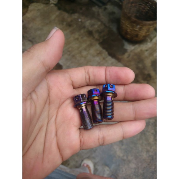 Baut Banjo Probolt Blue Selang Rem Honda Yamaha Suzuki Kawasaki/Baut Probolt Selang Rem Yamaha/Baut 