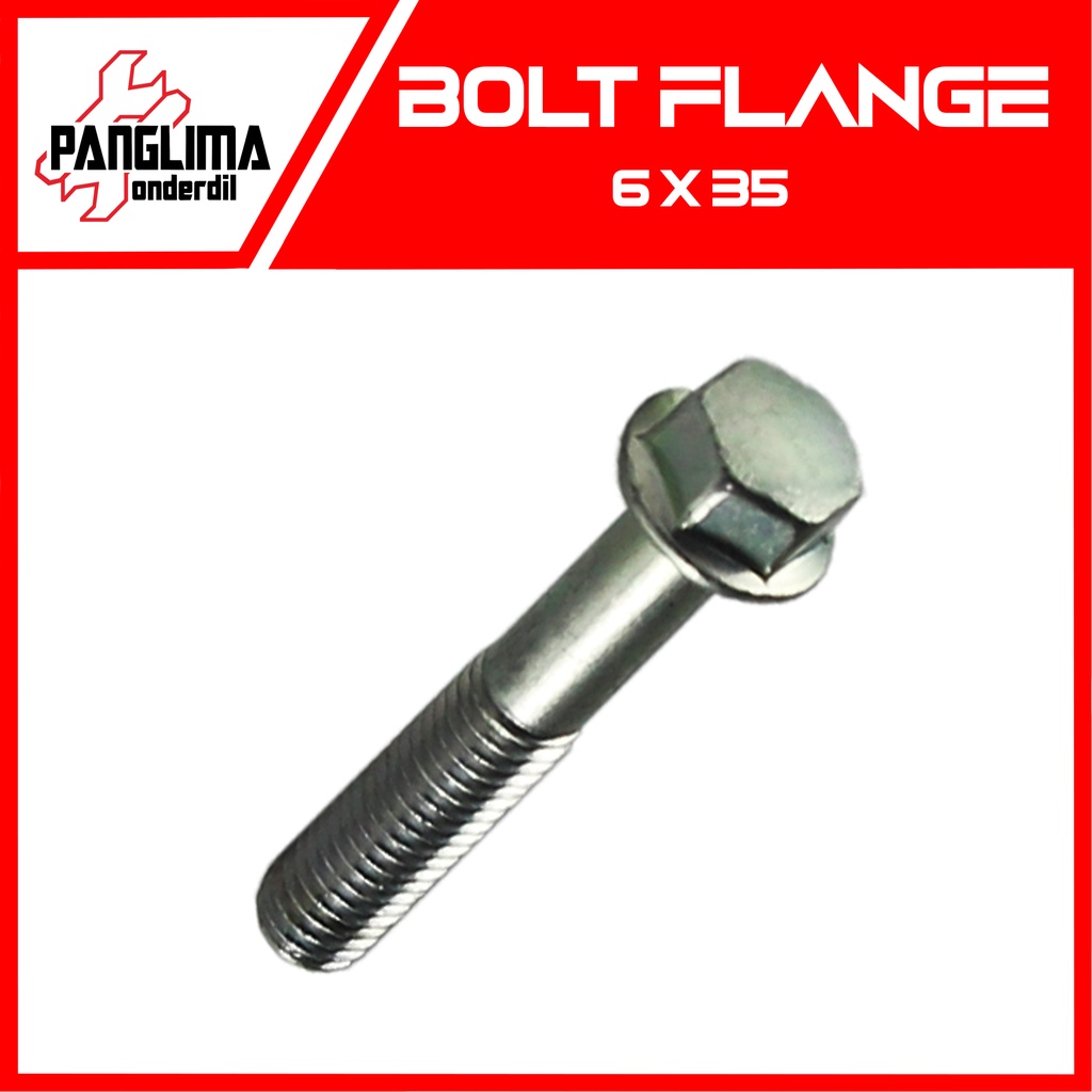 P5-Baut-Baud Flange-Fleng-Topi M6x35-6x35-6 x 35-M6 K8-Kunci 8