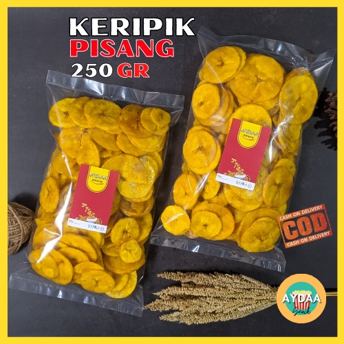 

KERIPIK KRIPIK PISANG MANIS 250 GRAM SNACK CEMILAN MAKANAN RINGAN KILOAN RENYAH ENAK