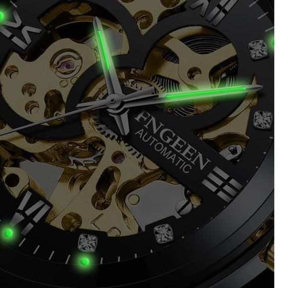 FREE ONGKIR【Dijamin 100% Original】Jam Tangan Pria FNGEEN 6018 Mechanical Automatic Luxury Business O