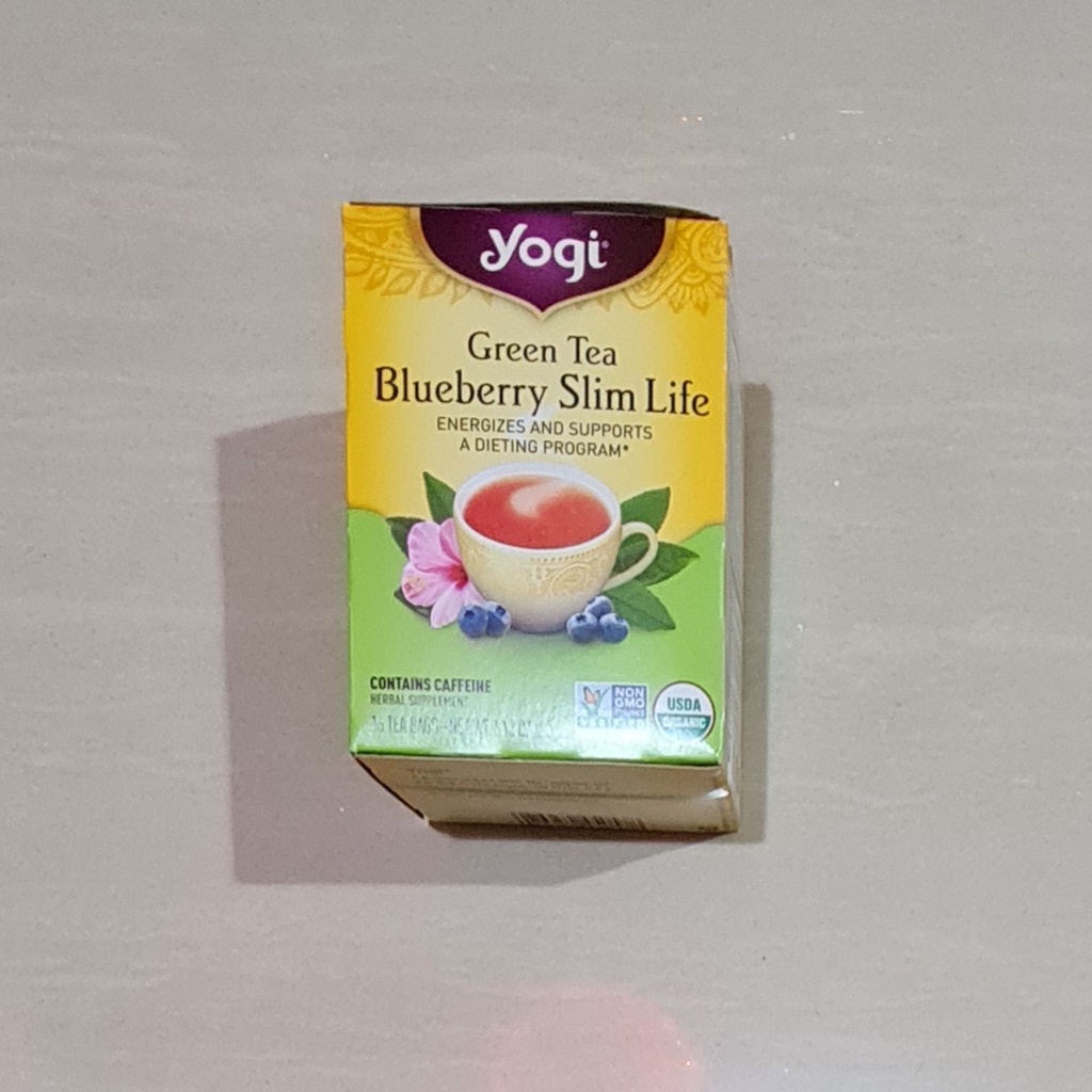 Teh Yogi Tea Green Tea Blueberry Slim Life 16 x 2 Gram