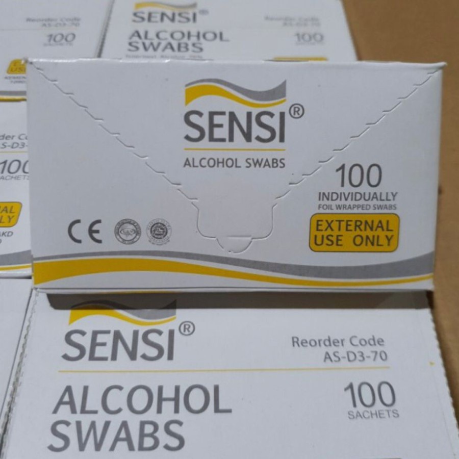 SENSI ALCOHOL SWAB / TISSUE ALCOHOL ISI 100 PCS