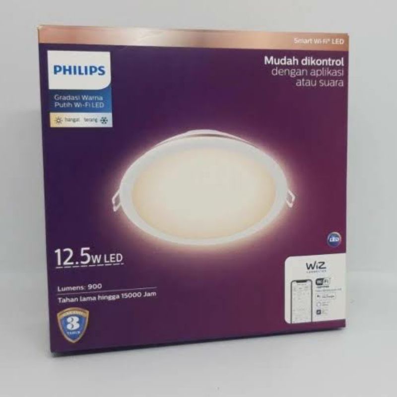 LAMPU PHILIPS DOWNLIGHT LED WiFi 4W/9W/12,5W/17 WATT SMART WIFI Kuning (2700K) - Putih (6500K)