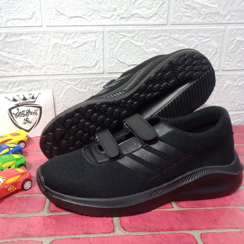 SEPATU ANAK FUUL BLACK TANPA TALI SEPATU SEKOLAH SD 1.2.3 TERMURAH