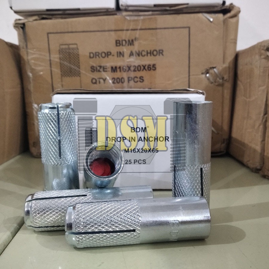 Dynaset M16 / Dinaset 16 MM / Drop In Anchor M16x20x65