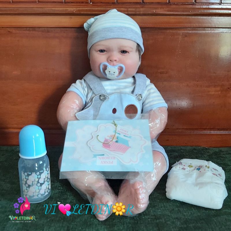 (Ready Stok) SALE BONEKA NPK BABY REBORN BOY FULL SILIKON BISA MANDI 50CM DOLL