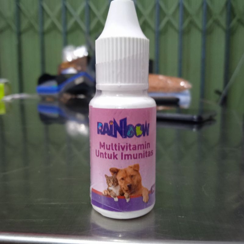 Rainbow Vitamin Imunitas Tubuh Kucing Anjing~Rainbow Multivitamin Imun 8ml