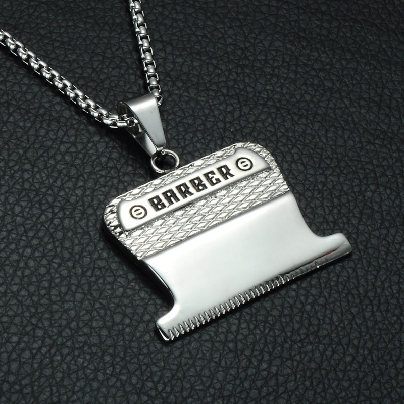 New men's fashion barber shop razor pendant necklace barber jewelry