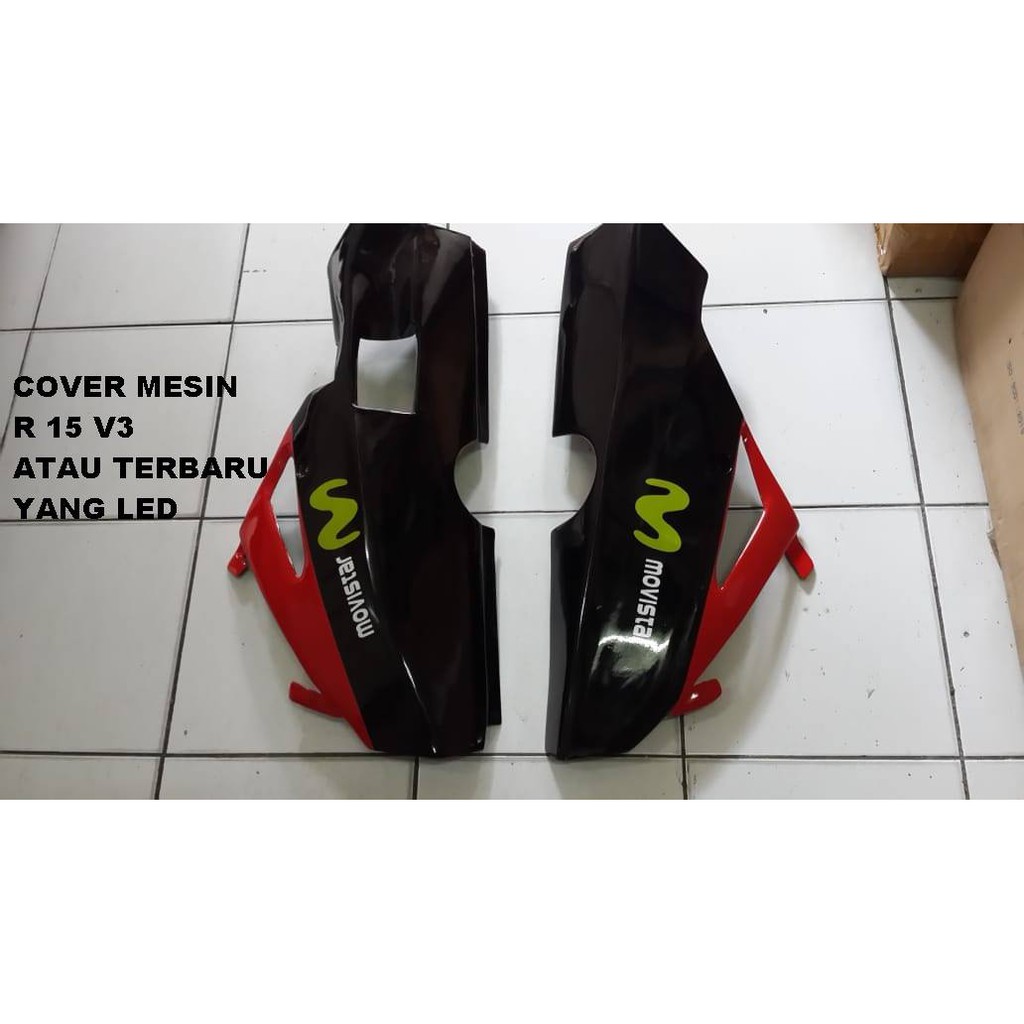 COVER MESIN BAWAH R 15 V3 TERBARU LED