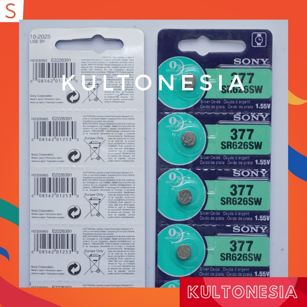 BATERAI SONY 377 SR626SW ORIGINAL BATERAI JAM TANGAN