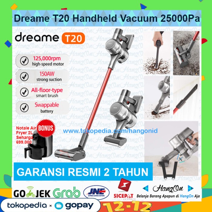 DREAME T20 HANDHELD VACUUM CLEANER 25000PA CORDLESS PENYEDOT DEBU