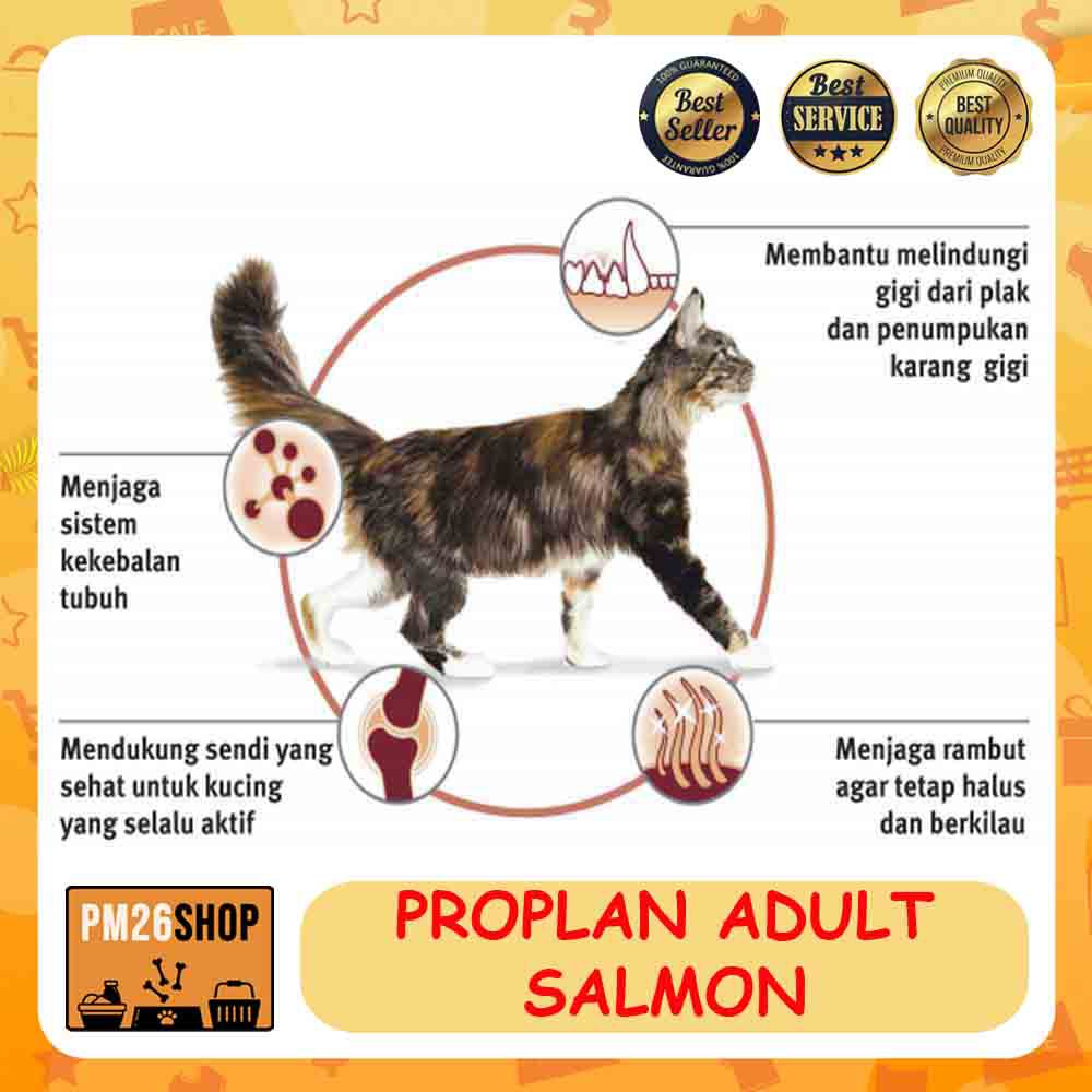 Makanan Kucing Cat Food PROPLAN Adult Salmon Repack 400 Gr