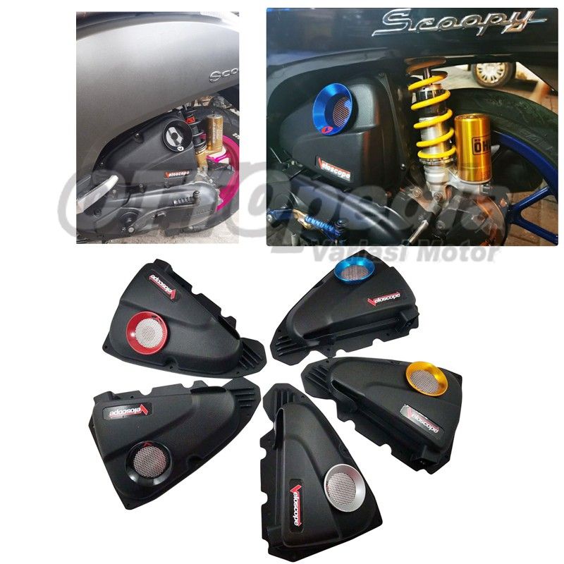 COVER FILTER UDARA SCOOPY BEAT ESP VELOSCOP ORIGINAL HONDA TAHUN 2015/2018 TUTUP VARIASI VELOSCOPE Veloscope Beat Veloscop Variasi Oxygen Flow