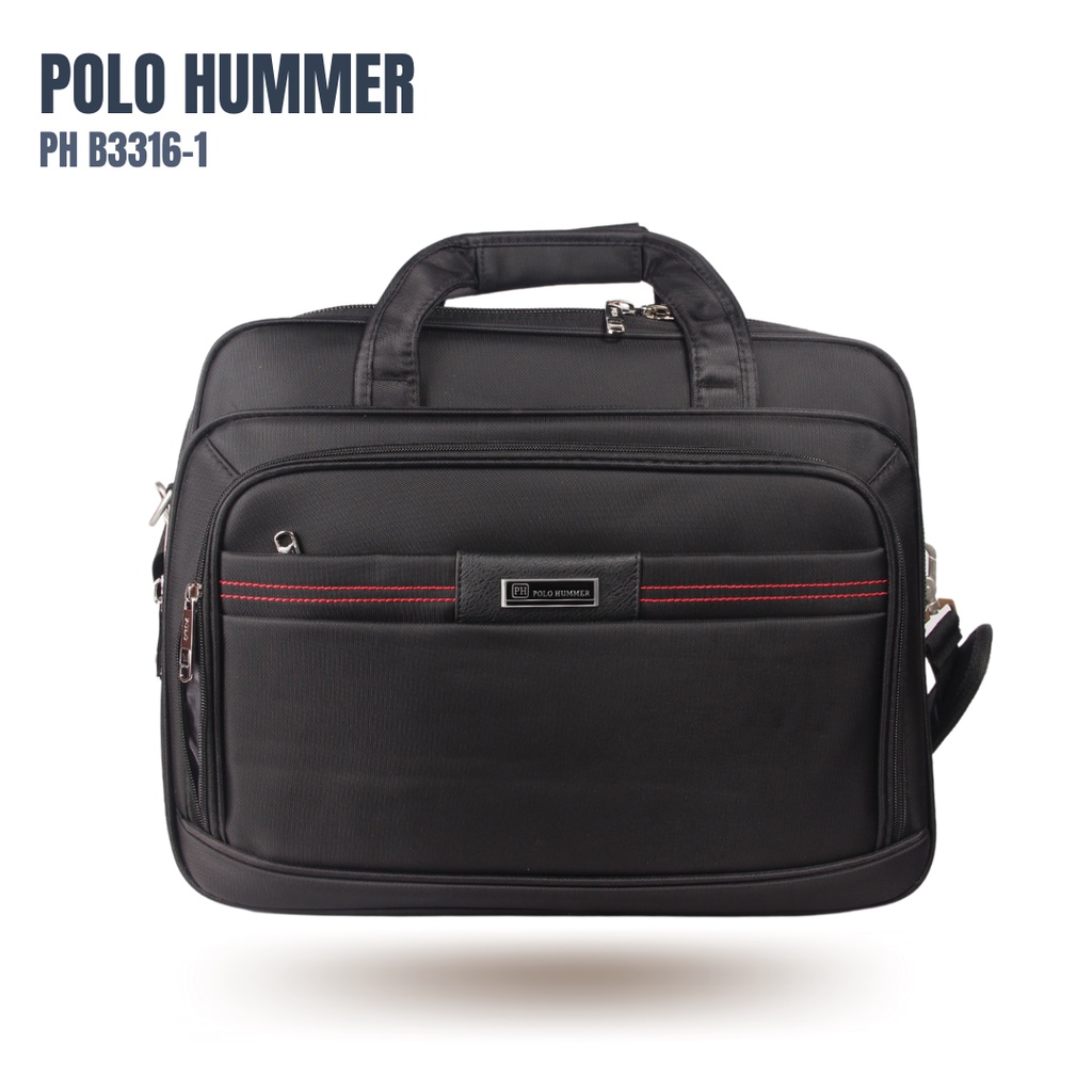 Tas Kerja/Kantor Pria - Tas Selempang Jinjing Laptop Stopmap - Briefcase POLO HUMMER