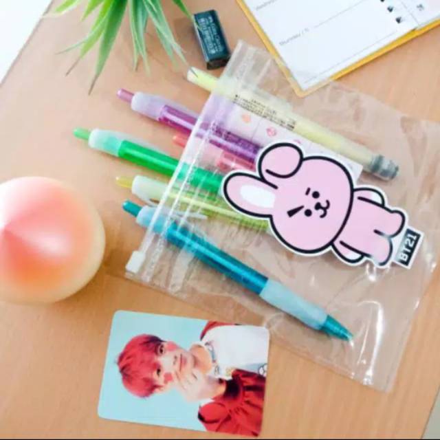 

BT21 clear zipper bag murah