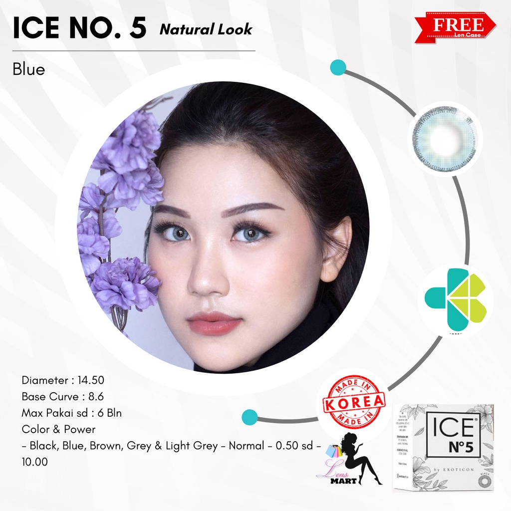 SOFTLENS BY EXOTICON - ICE NO. 5 MINUS 6.50 SD - 10.00 / KEMASAN BOTOL