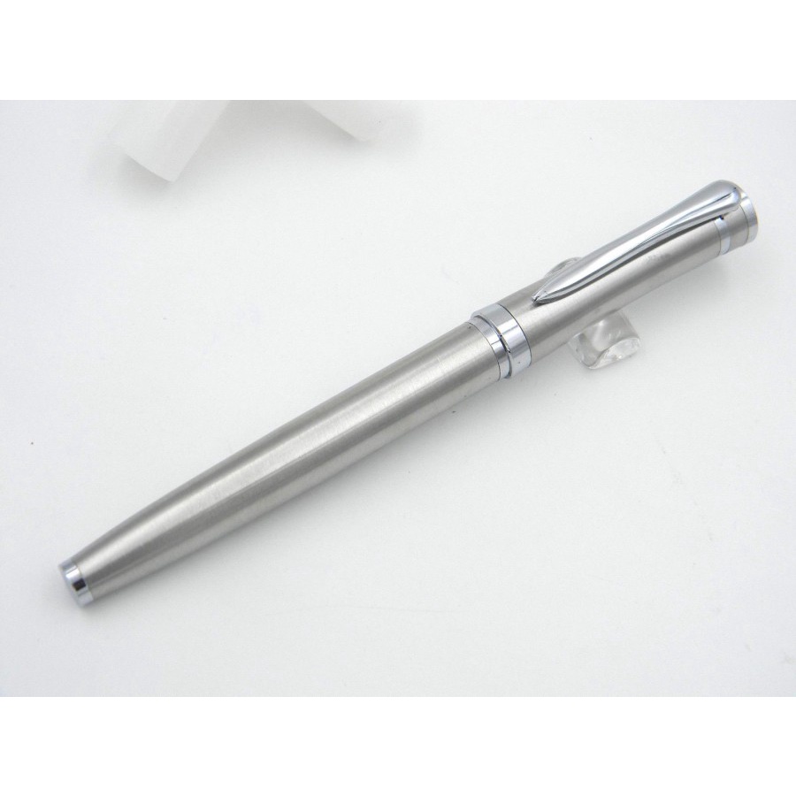 

Silvery Stainless Steel RollerBall Metal Pen - Refillable