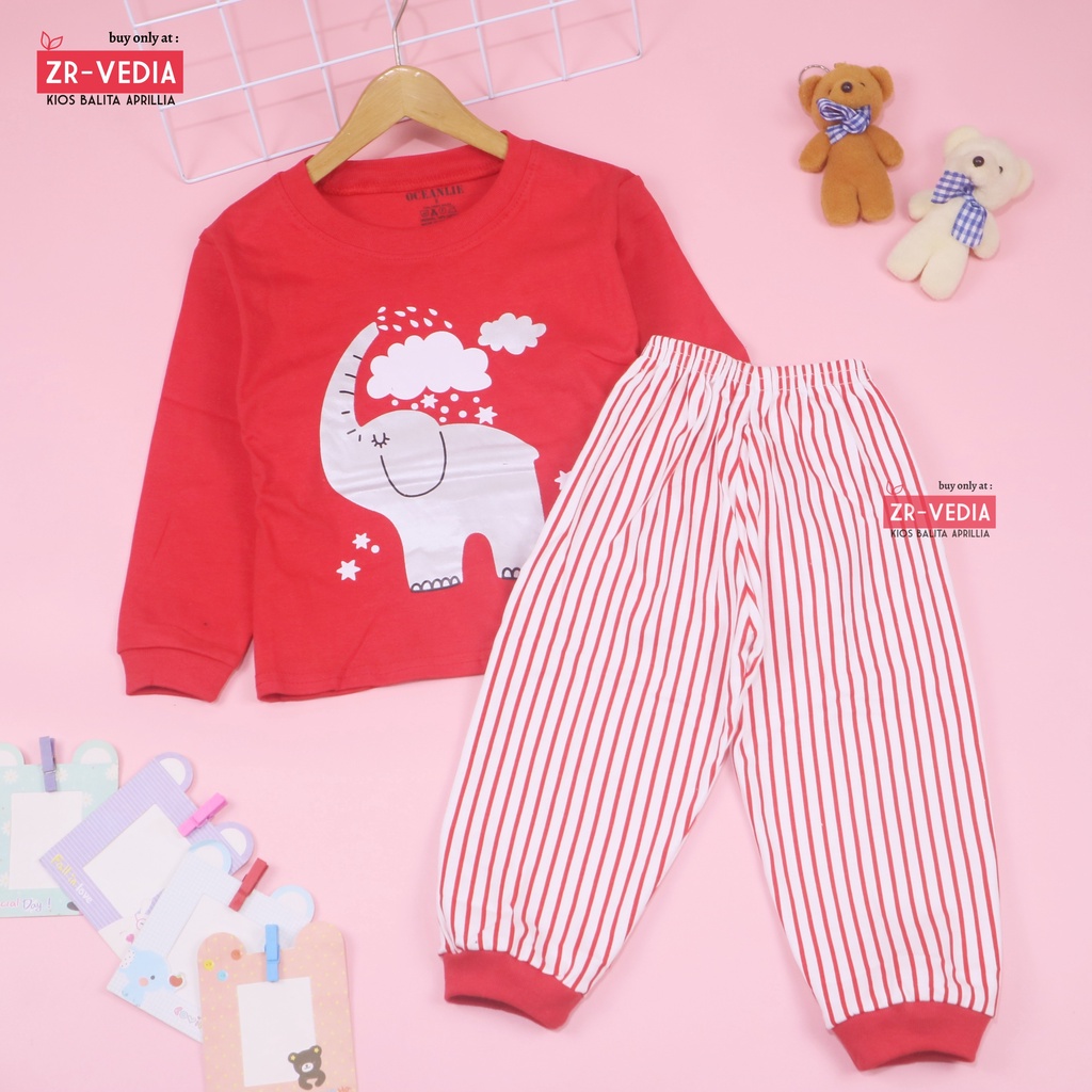 Piyama Miku uk 3-4 Tahun / Baju Tidur Cowok Setelan Kaos Anak Laki-Laki Lengan Celana Panjang IMPORT