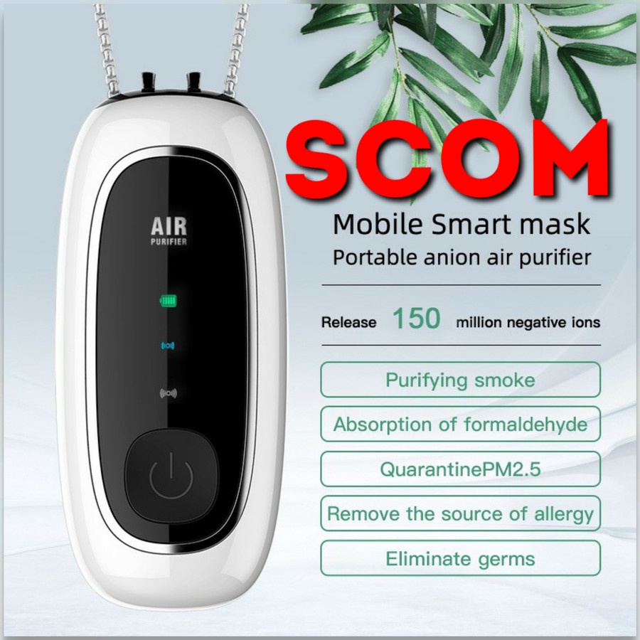 kalung air purifier SCOM Portable Air Purifier/ Necklace Kalung Air Purifier Double Ion personal Ionizer - Portable Kalung Double Ion Negatif Purifier