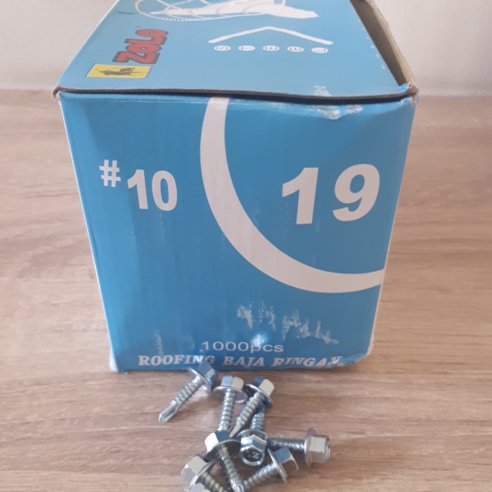 Baut Baja Ringan Zolo 10X19 1Dus / Skrup Baja Ringan / Roofing Screw