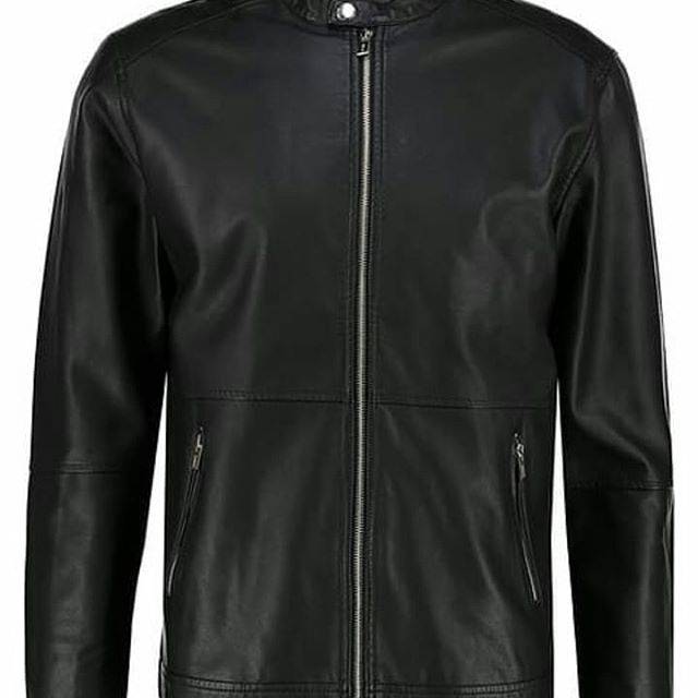 Jaket kulit asli garut hitam polos berkualitas