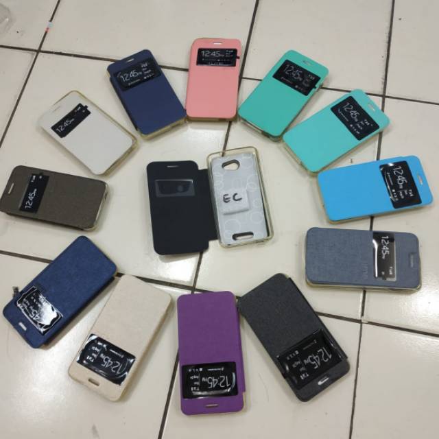 Flip Case Andromax EC book cover sarung buku buka tutup flipcase flipsell flipshell