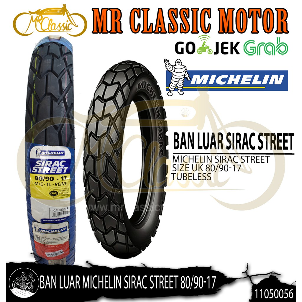 Ban Luar Michelin Sirac Street 80/90-17 Tubeless